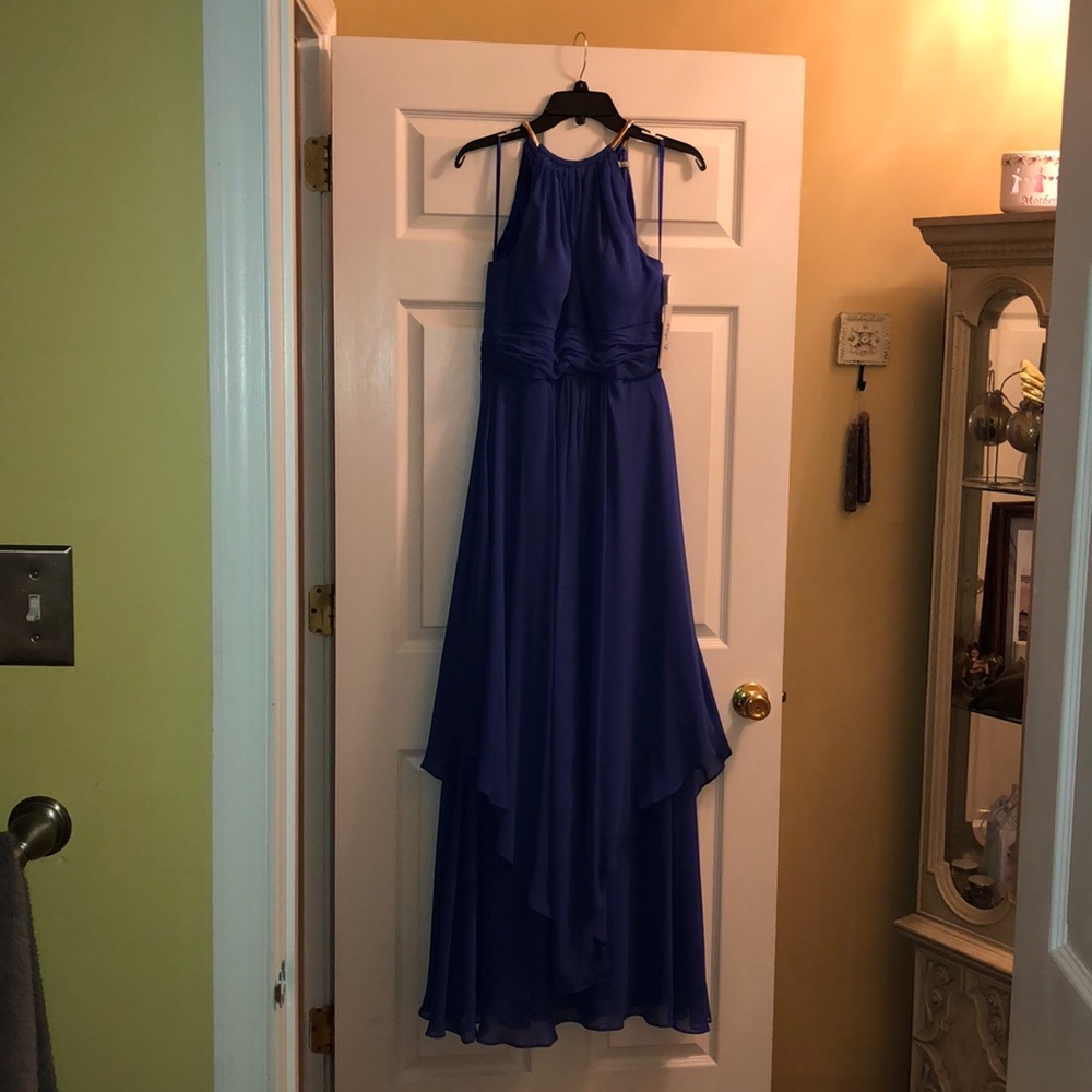 NEW Eliza J long halter chiffon dress